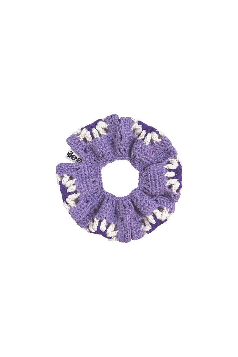 Flor Crochet Scrunchie _ Popo (Purple)