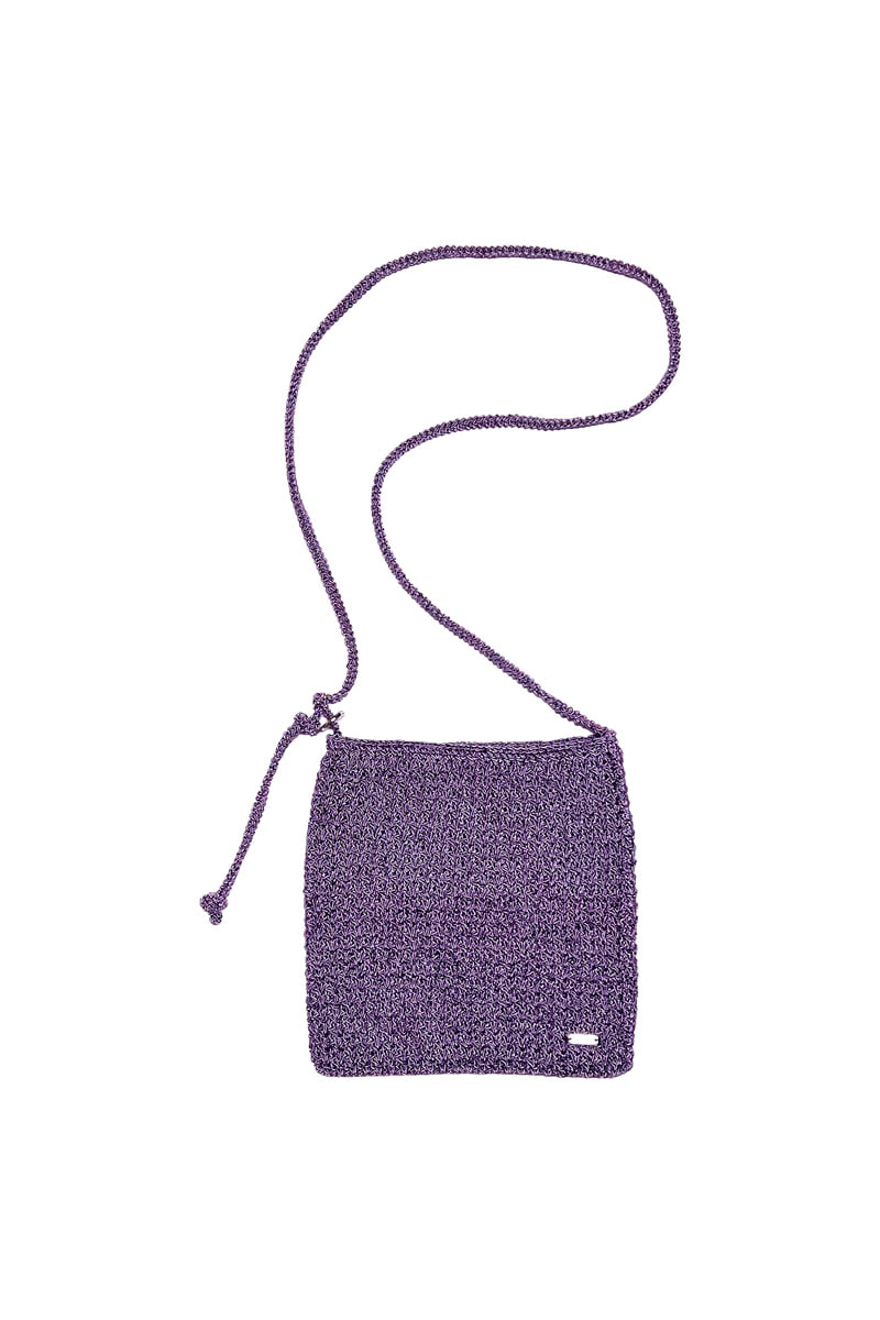 Shiny Square Bag (Dark Lilac)