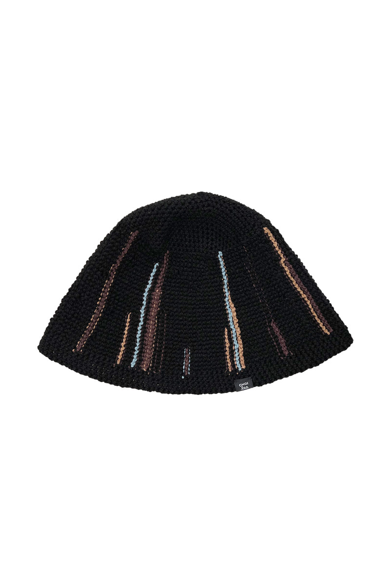 Reversible Stripe Hat (Black)