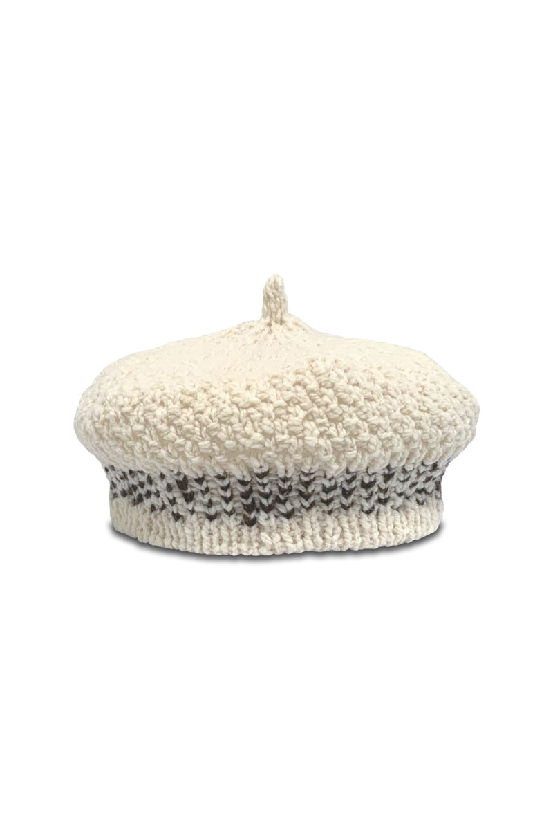 Cloud Knit Hat _ Heart (Cream)