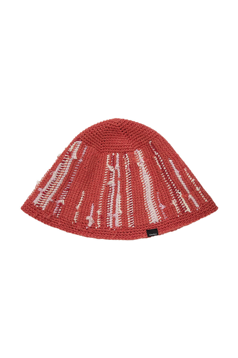 Reversible Stripe Hat (Coral)
