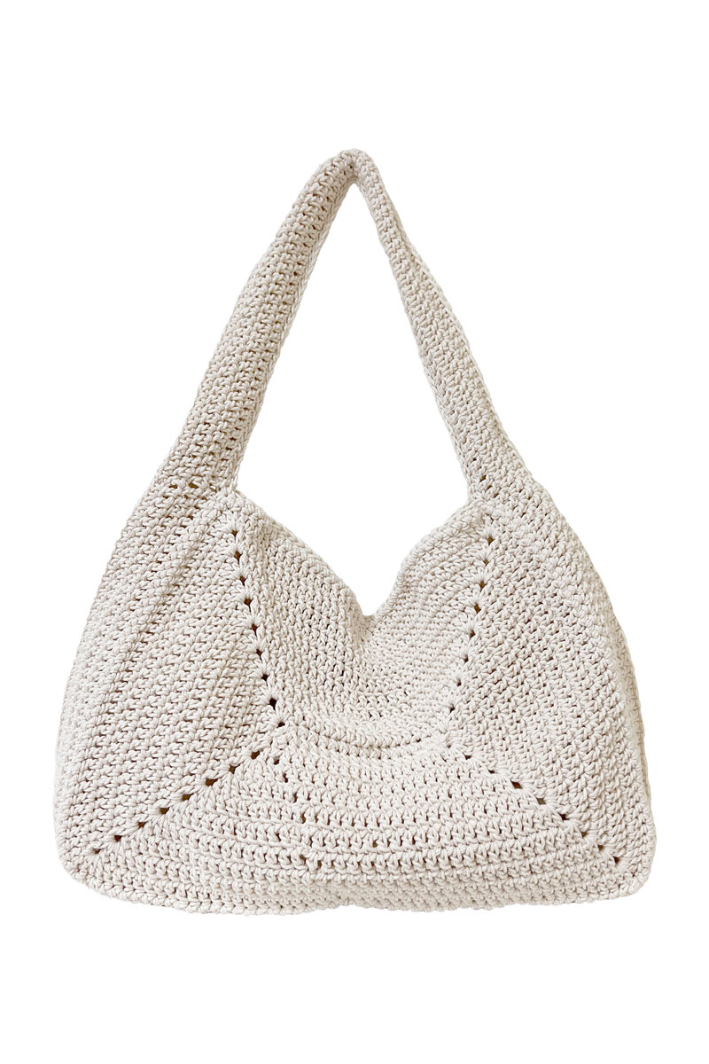 Crochet Shoulder Bag (Ivory)