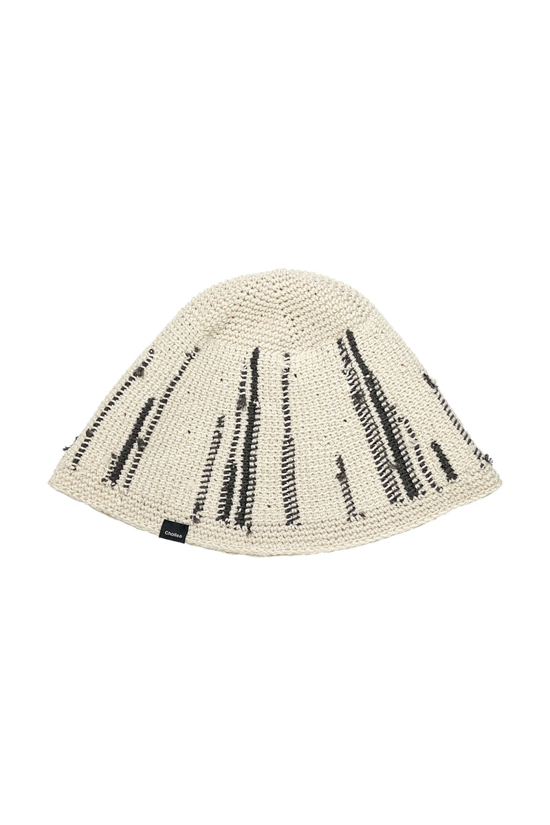 Reversible Stripe Hat (Ivory)